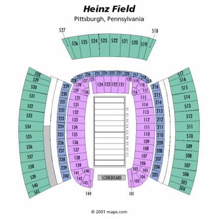 Steelers Stadium Seat Map